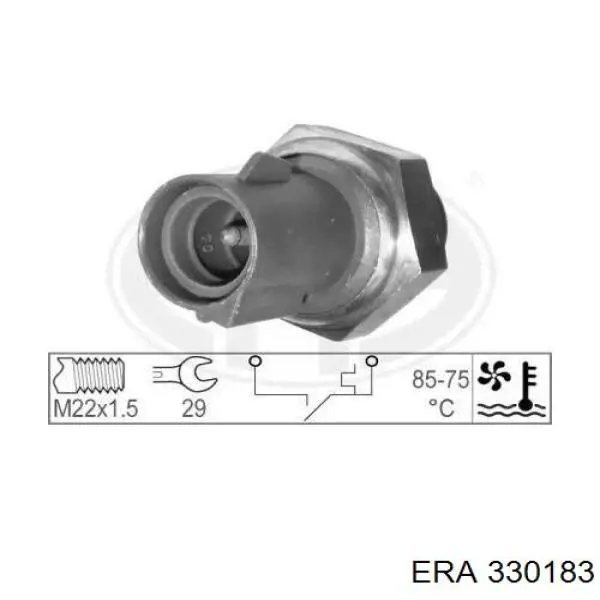 330183 ERA термо-датчик включення вентилятора радіатора