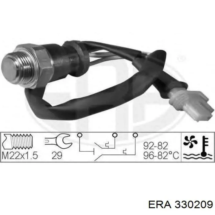 330209 ERA термо-датчик включення вентилятора радіатора
