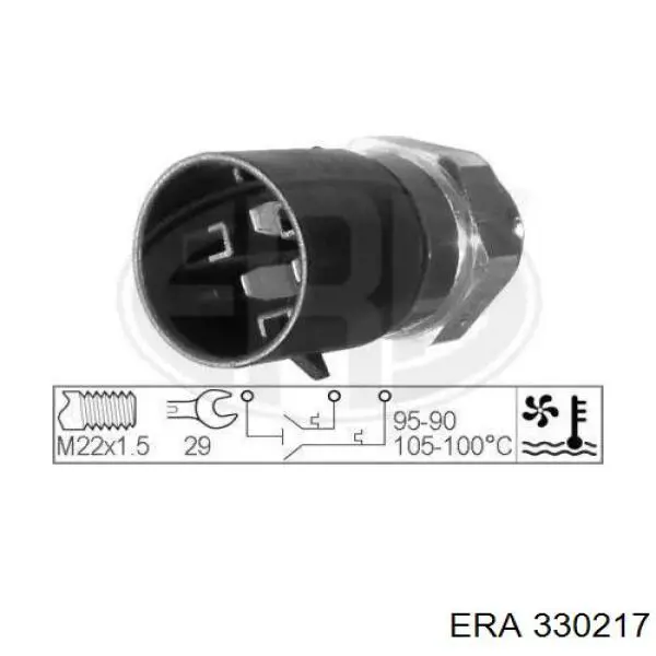 330217 ERA термо-датчик включення вентилятора радіатора