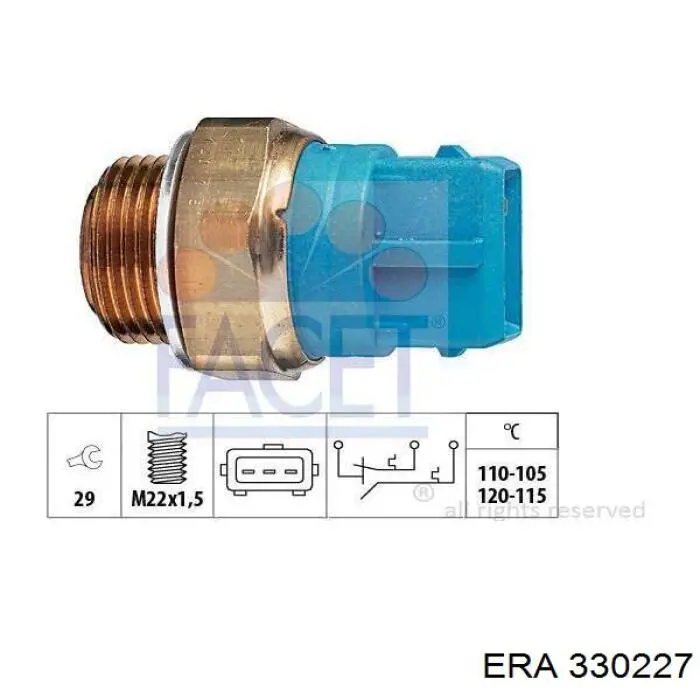 Датчик температури радіатора ERA 330227 ціна, від 13.97 USD