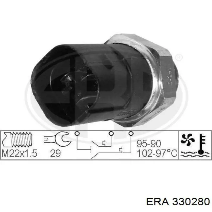 330280 ERA термо-датчик включення вентилятора радіатора