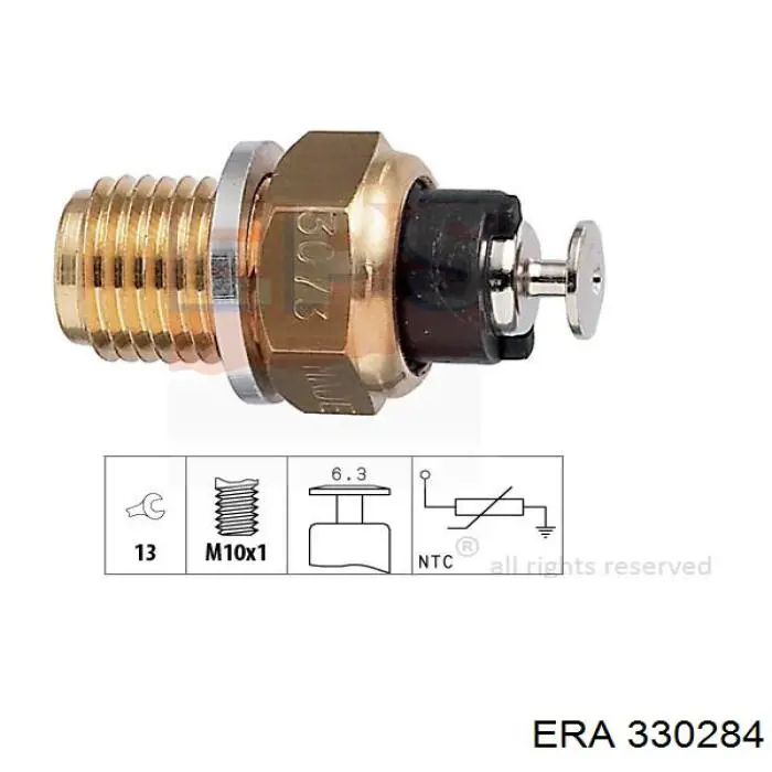 Термодатчик охолоджуючої рідини ERA 330284 ціна, від 3.21 USD