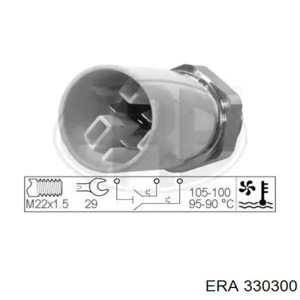 330300 ERA термо-датчик включення вентилятора радіатора
