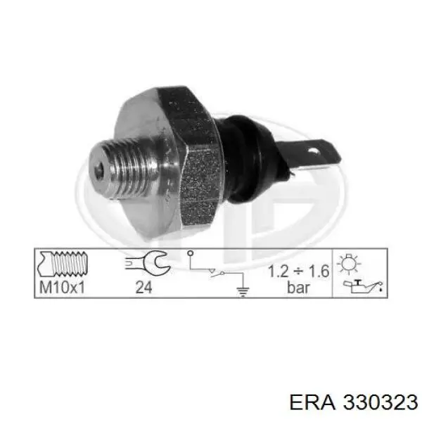 Манометри (показник тиску масла) ERA 330323 ціна, від 4.02 USD