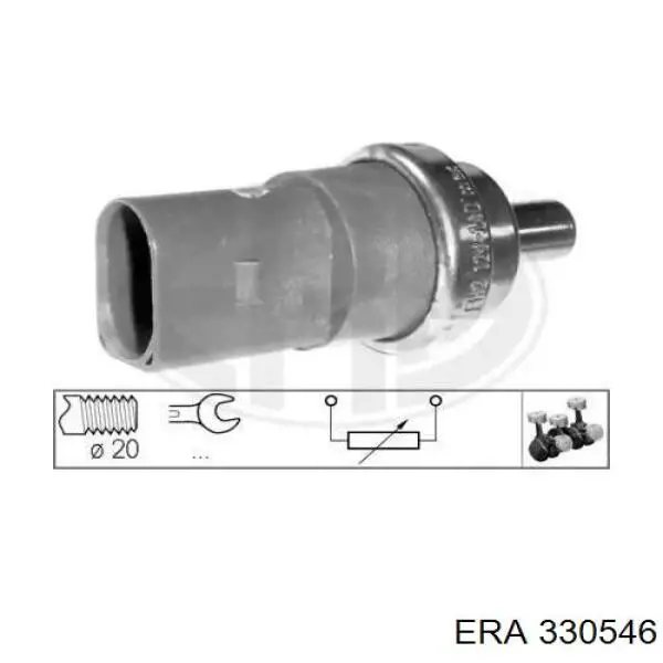 Термодатчик охолоджуючої рідини ERA 330546 ціна, від 6.06 USD