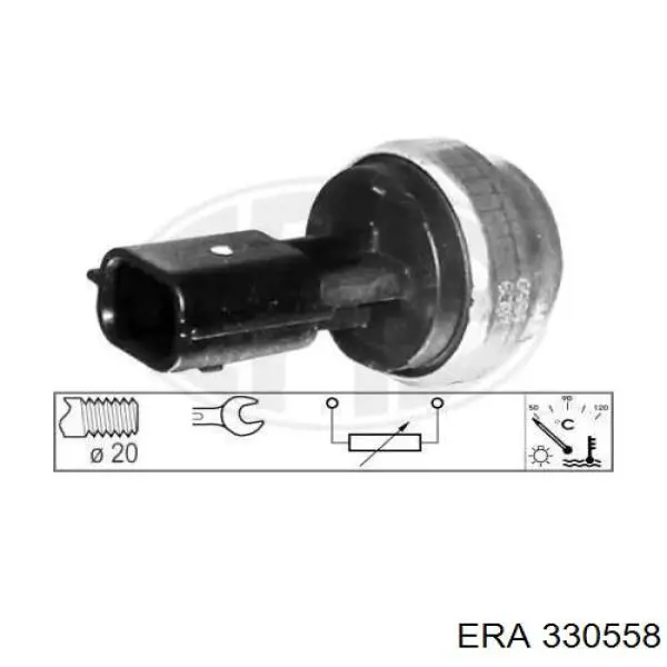Термодатчик охолоджуючої рідини ERA 330558 ціна, від 6.66 USD