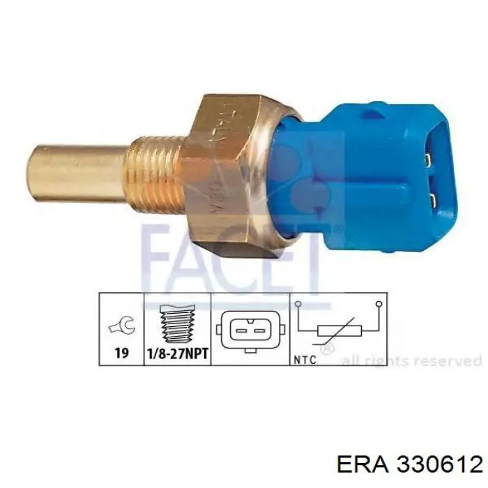 Датчик температури охолоджуючої рідини 330612 ERA