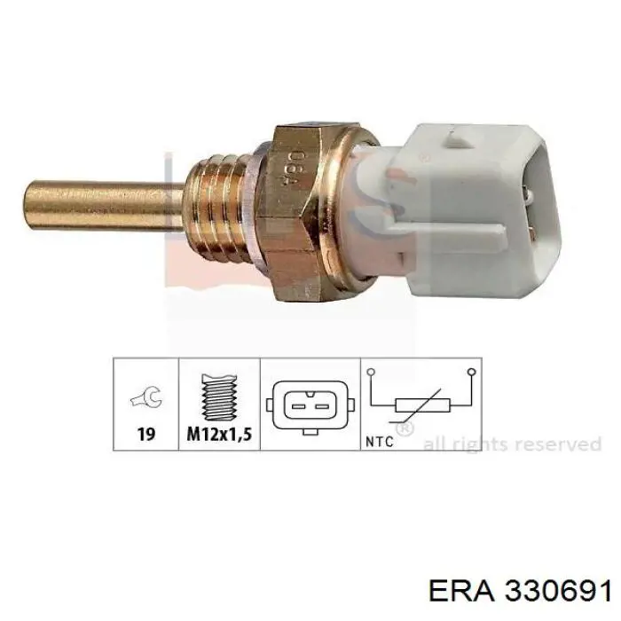 Термодатчик охолоджуючої рідини ERA 330691 ціна, від 5.07 USD
