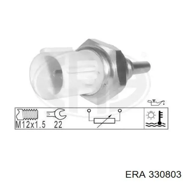 Термодатчик охолоджуючої рідини ERA 330803 ціна, від 7.49 USD