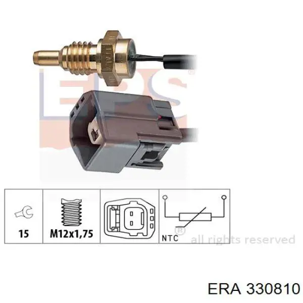 Датчик температури охолоджуючої рідини 330810 ERA