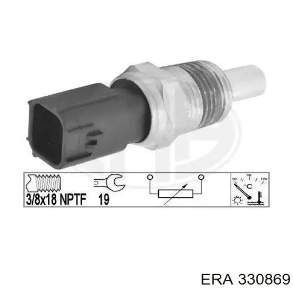 Термодатчик охолоджуючої рідини ERA 330869 ціна, від 4.68 USD