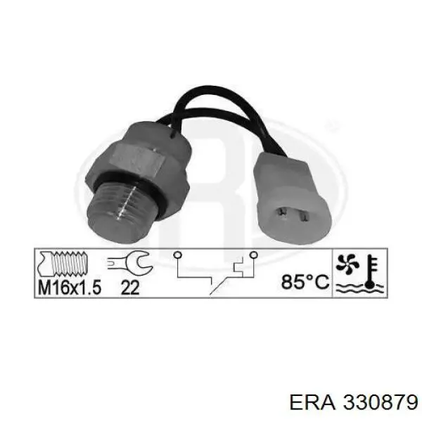 Термо-датчик включення вентилятора радіатора 330879 ERA