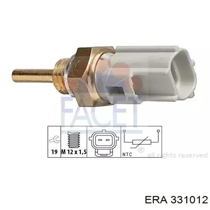 Датчик температури охолоджуючої рідини 331012 ERA