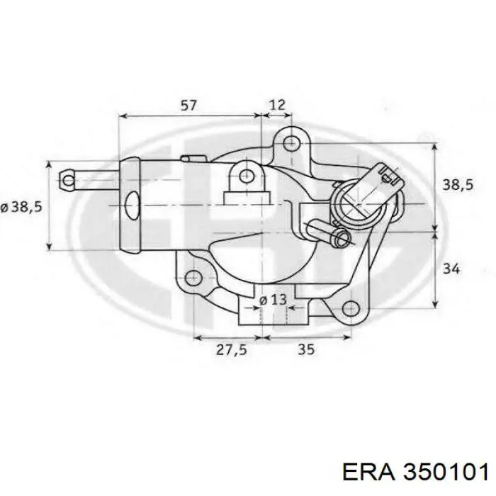 Корпус термостата 350101 ERA