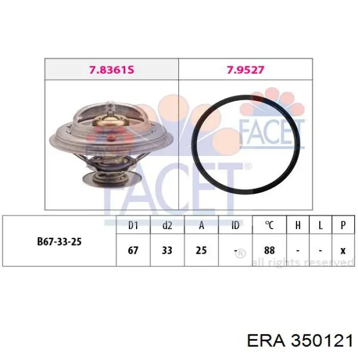 Термостат 350121 ERA