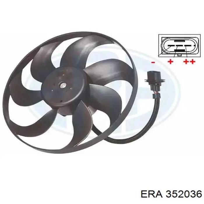 Вентилятор радіатора ERA 352036 ціна, від 41.54 USD