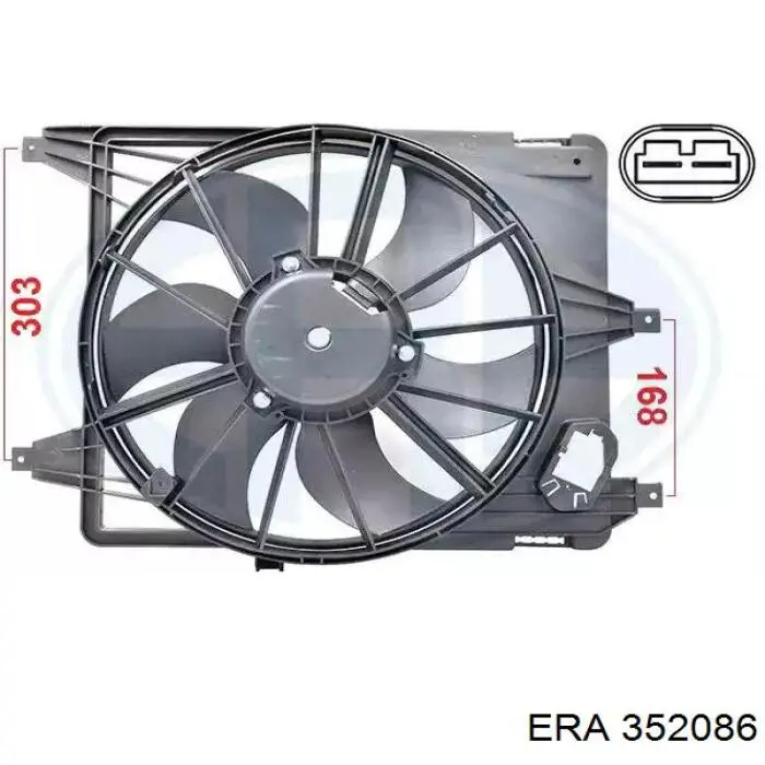 Вентилятор радіатора ERA 352086 ціна, від 72.62 USD