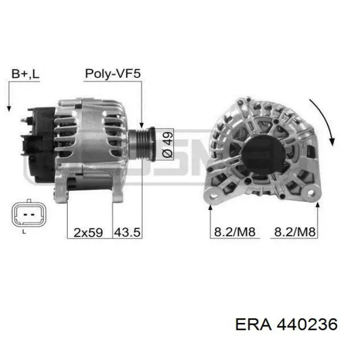 Купити 440236 ERA Перемикач підрульовий, правий