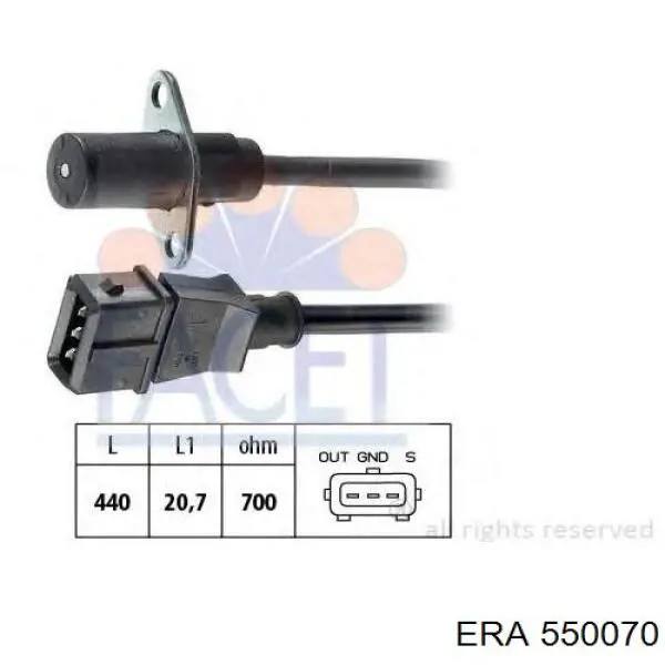 Датчик колінвала 550070 ERA