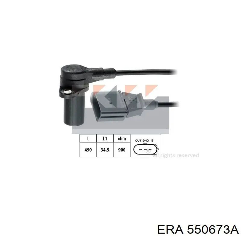 Датчик обертів колінвалу ERA 550673A ціна, від 11.77 USD