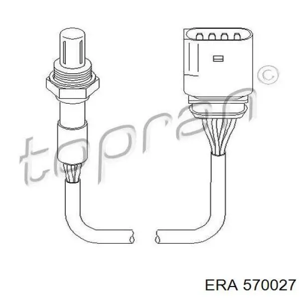 Лямбда-зонд, датчик кисню після каталізатора, лівий 570027 ERA