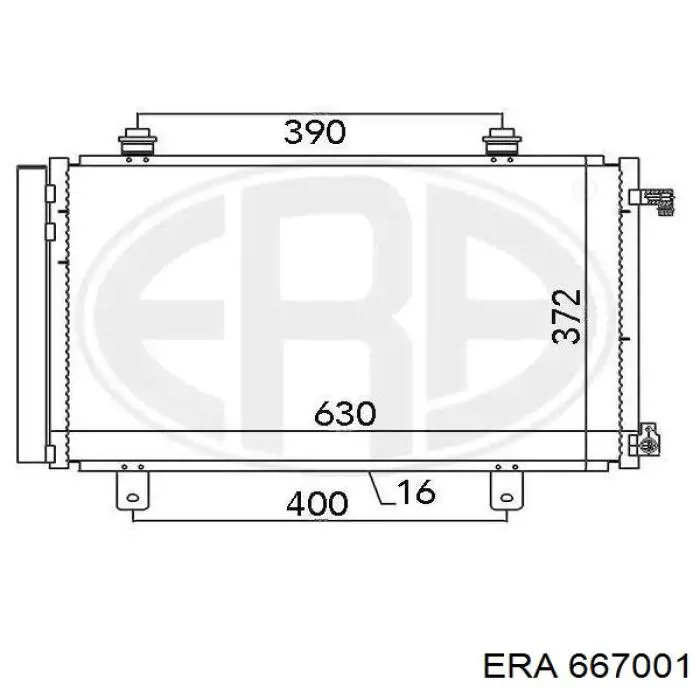 Конденсатор кондиціонера ERA 667001 ціна, від 73.44 USD