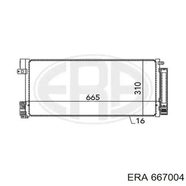 Радіатор кондиціонера 667004 ERA