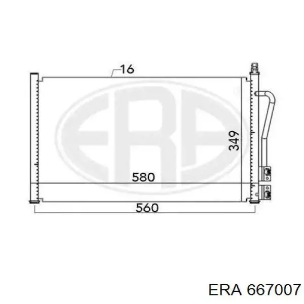 Радіатор кондиціонера 667007 ERA