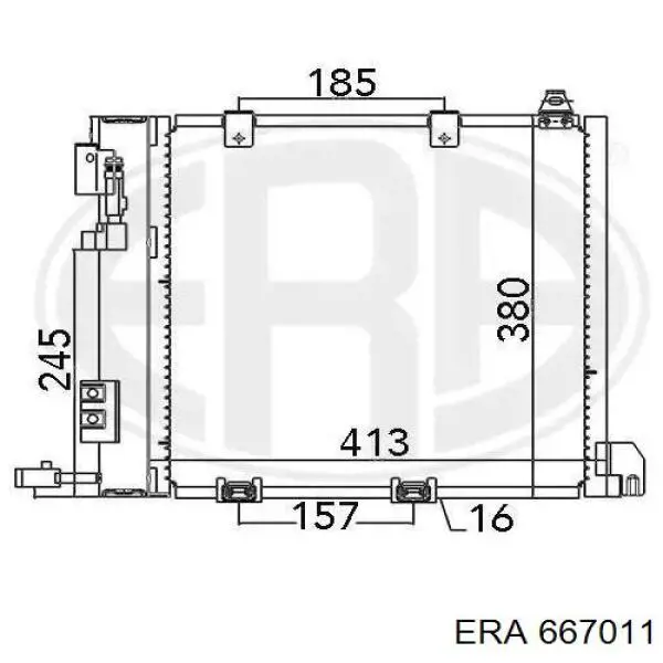 Конденсатор кондиціонера ERA 667011 ціна, від 76.81 USD