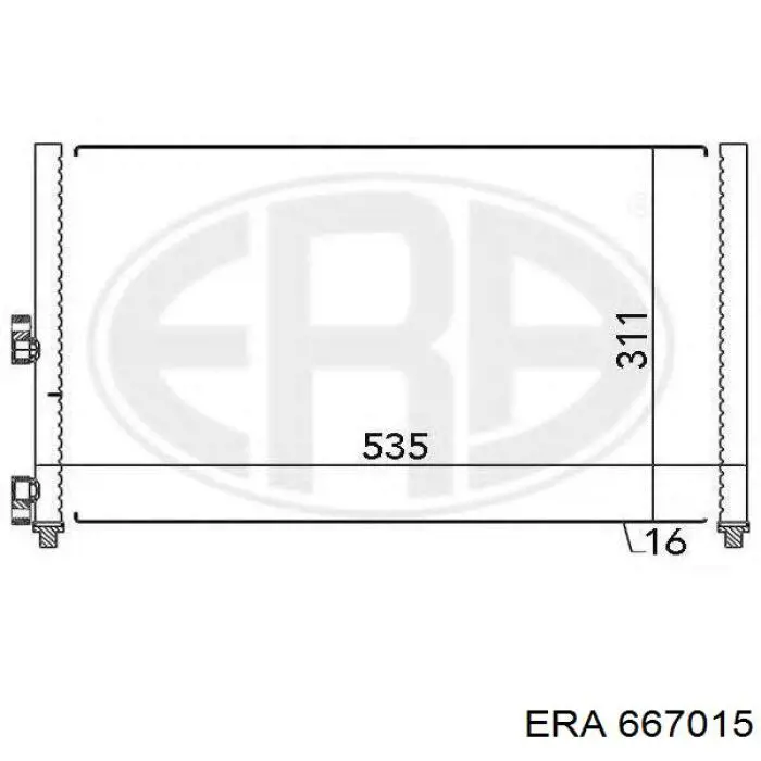 Конденсатор кондиціонера ERA 667015 ціна, від 86.76 USD