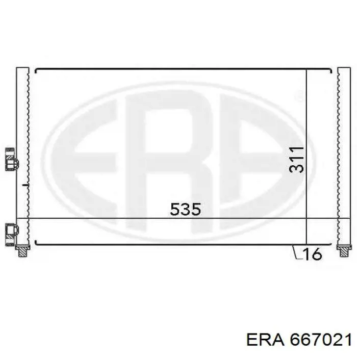 Конденсатор кондиціонера ERA 667021 ціна, від 70.24 USD