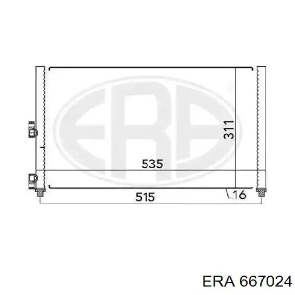 Радіатор кондиціонера 667024 ERA