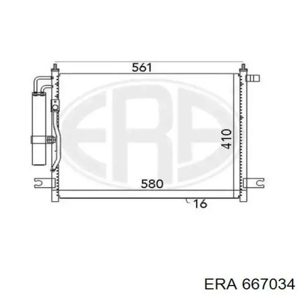 Конденсатор кондиціонера ERA 667034 ціна, від 70.64 USD