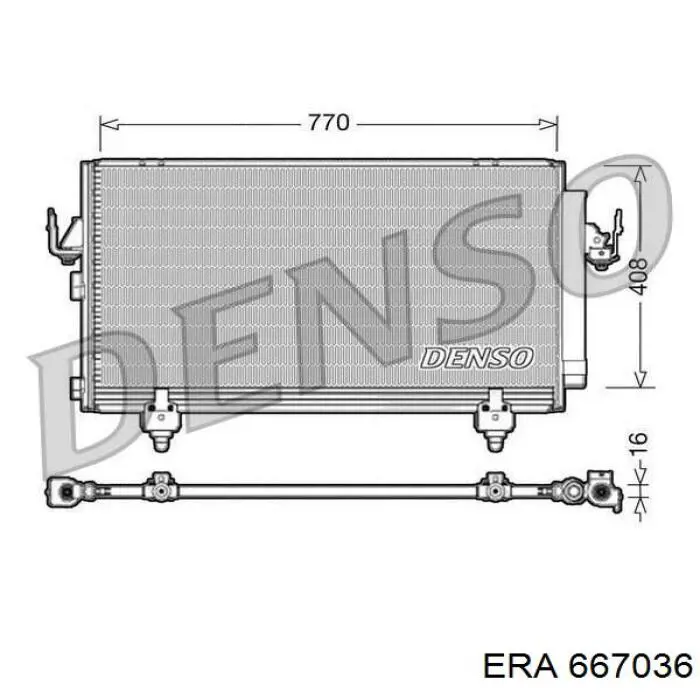Радіатор кондиціонера 667036 ERA