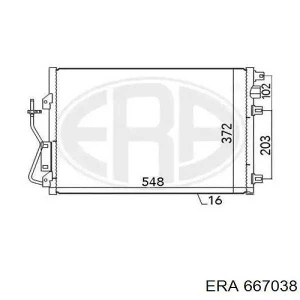 Радіатор кондиціонера 667038 ERA