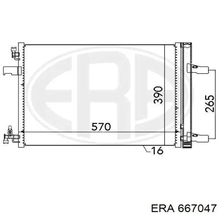 Конденсатор кондиціонера ERA 667047 ціна, від 61.06 USD