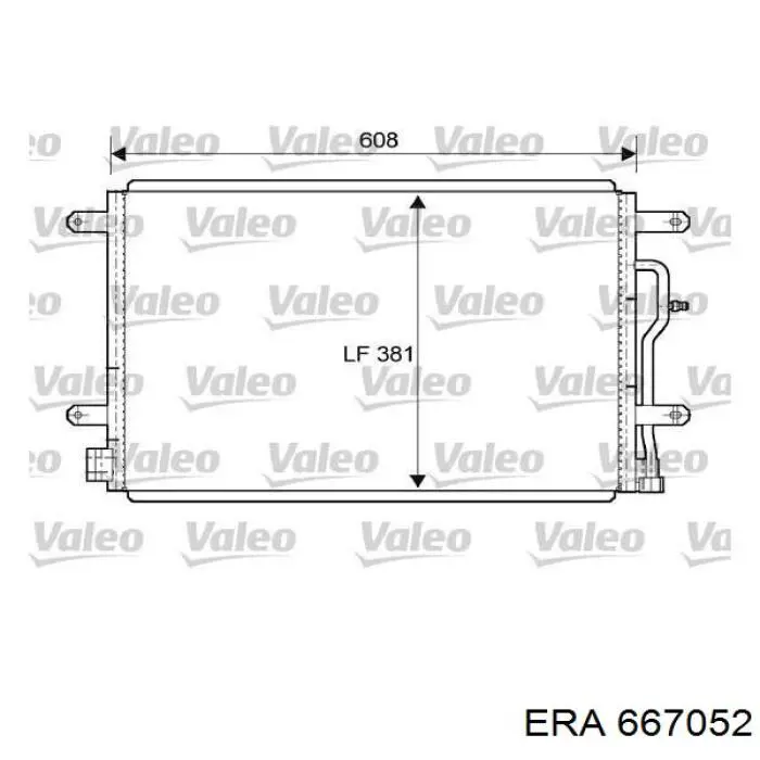 Радіатор кондиціонера 667052 ERA