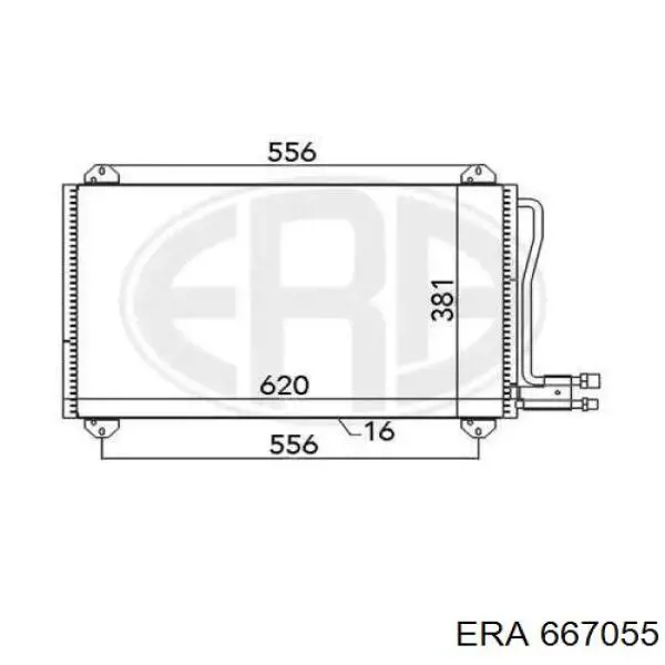 Конденсатор кондиціонера ERA 667055 ціна, від 75.66 USD