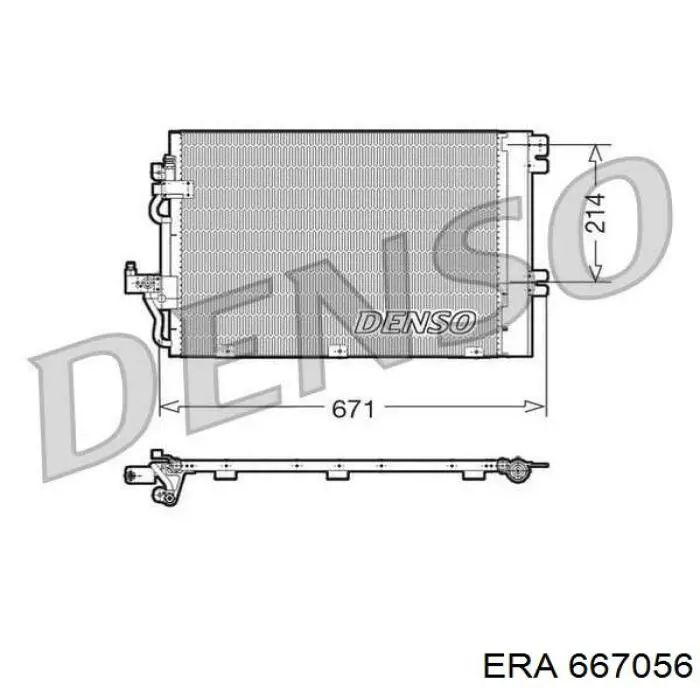 Радіатор кондиціонера 667056 ERA
