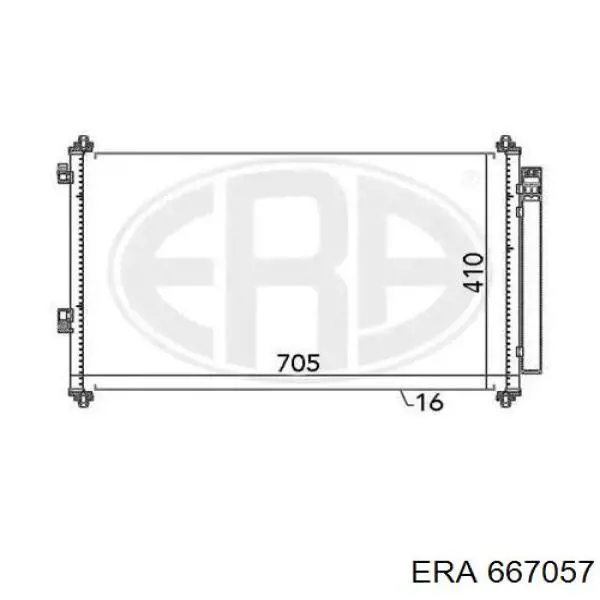 Радіатор кондиціонера 667057 ERA
