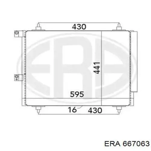 Радіатор кондиціонера 667063 ERA