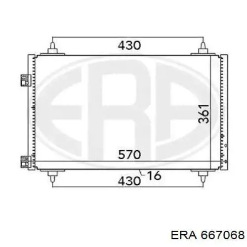Радіатор кондиціонера 667068 ERA