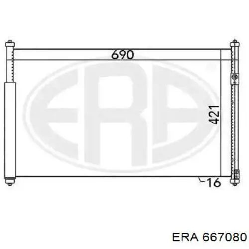 Конденсатор кондиціонера ERA 667080 ціна, від 88.27 USD