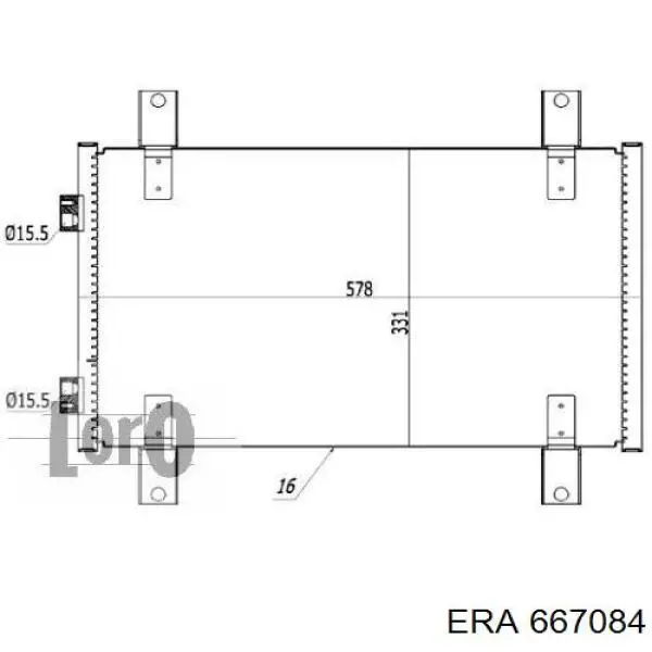 Радіатор кондиціонера 667084 ERA