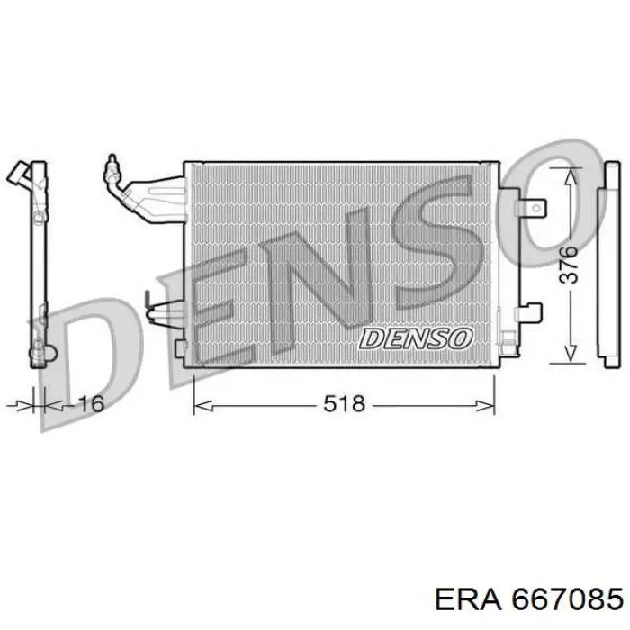 Конденсатор кондиціонера ERA 667085 ціна, від 68.20 USD