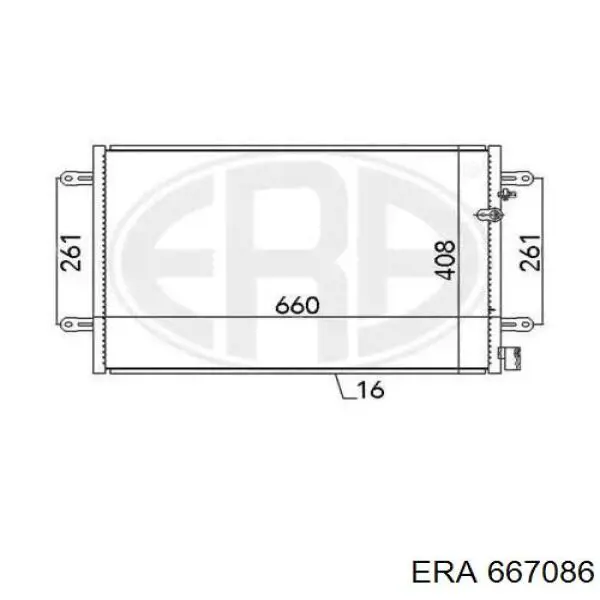 Радіатор кондиціонера 667086 ERA
