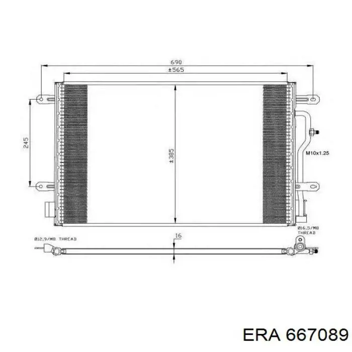 Конденсатор кондиціонера ERA 667089 ціна, від 81.17 USD