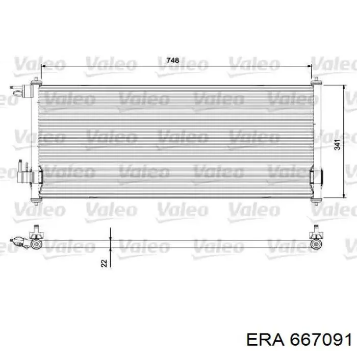 Конденсатор кондиціонера ERA 667091 ціна, від 80.91 USD