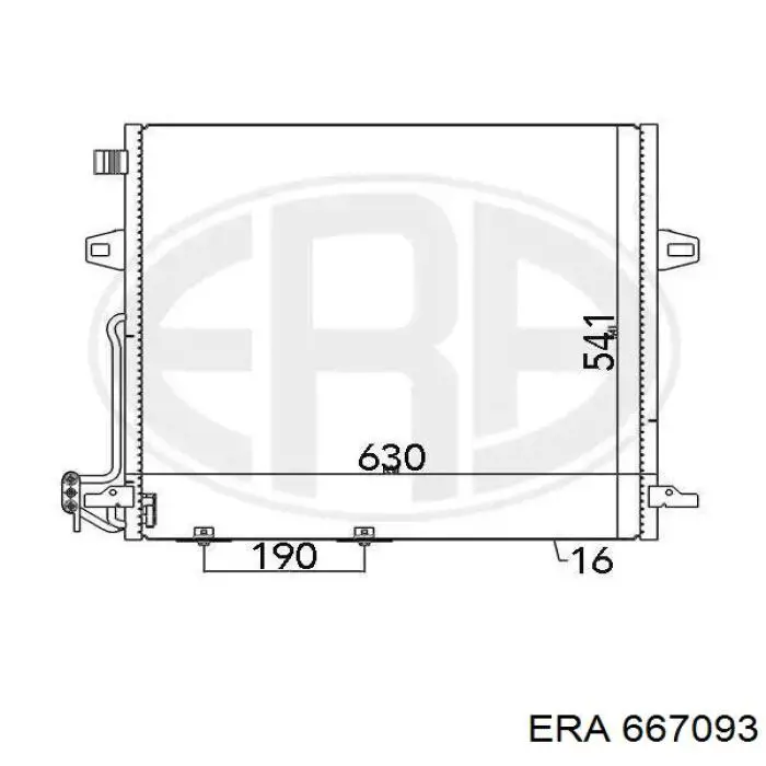 Конденсатор кондиціонера ERA 667093 ціна, від 63.98 USD