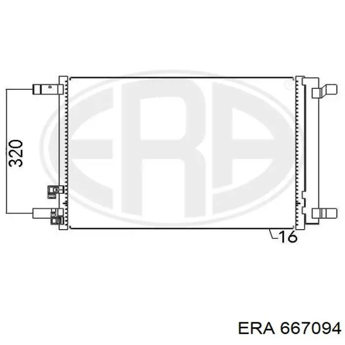 Радіатор кондиціонера 667094 ERA